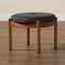 Baxton Studio Iliana Japandi Dark Grey Fabric and Walnut Brown Finished Wood Ottoman Footstool 233-13166-ZORO - alternate 7